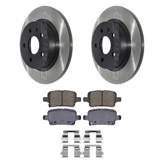 DuraGo® - Electrophoretic Coated Plain Rear Brake Kit with Ceramic Pads
