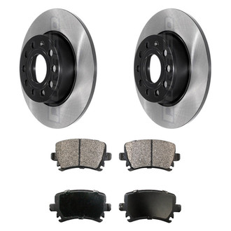 DuraGo® - Electrophoretic Coated Plain Rear Brake Kit with Ceramic Pads