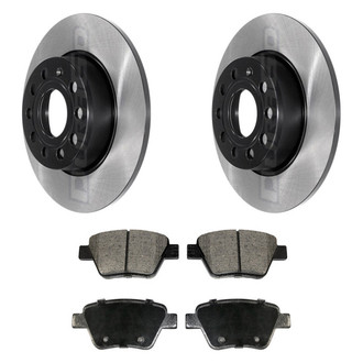 DuraGo® - Electrophoretic Coated Plain Rear Brake Kit with Ceramic Pads