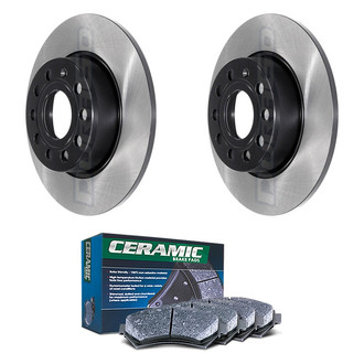 DuraGo® - Electrophoretic Coated Plain Rear Brake Kit with Ceramic Pads
