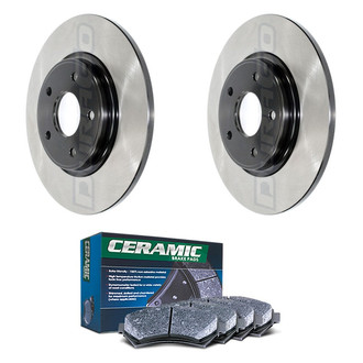 DuraGo® - Electrophoretic Coated Plain Rear Brake Kit with Ceramic Pads
