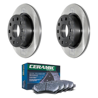 DuraGo® - Electrophoretic Coated Plain Rear Brake Kit with Ceramic Pads