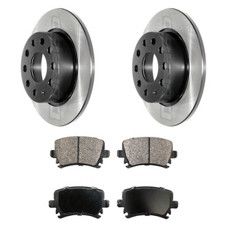 DuraGo® - Electrophoretic Coated Plain Rear Brake Kit with Ceramic Pads