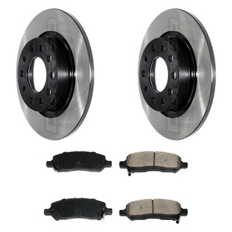 DuraGo® - Electrophoretic Coated Plain Rear Brake Kit with Ceramic Pads