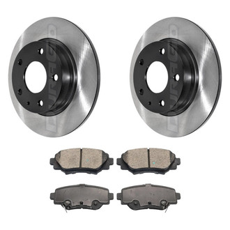 DuraGo® - Electrophoretic Coated Plain Rear Brake Kit with Ceramic Pads