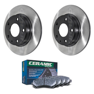 DuraGo® - Electrophoretic Coated Plain Rear Brake Kit with Ceramic Pads