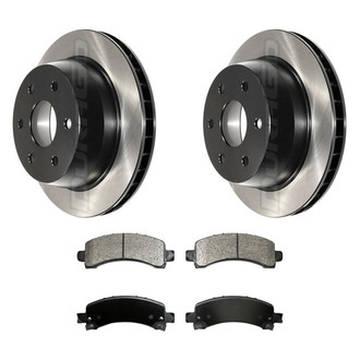 DuraGo® - Electrophoretic Coated Plain Rear Brake Kit with Ceramic Pads