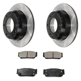 DuraGo® - Electrophoretic Coated Plain Rear Brake Kit with Ceramic Pads