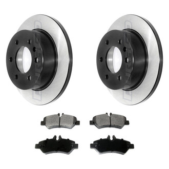 DuraGo® - Electrophoretic Coated Plain Rear Brake Kit with Ceramic Pads