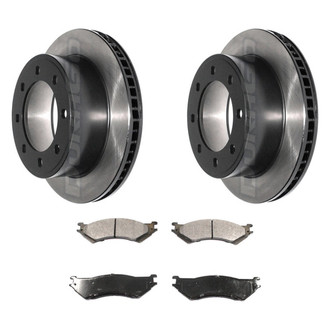 DuraGo® - Electrophoretic Coated Plain Rear Brake Kit with Ceramic Pads