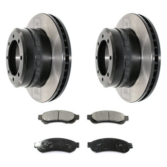 DuraGo® - Electrophoretic Coated Plain Rear Brake Kit with Ceramic Pads