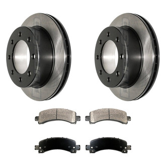 DuraGo® - Electrophoretic Coated Plain Rear Brake Kit with Ceramic Pads