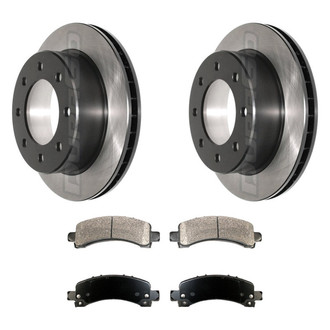 DuraGo® - Electrophoretic Coated Plain Rear Brake Kit with Ceramic Pads