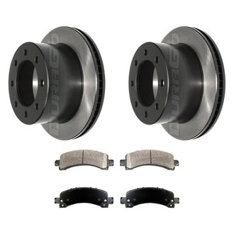 DuraGo® - Electrophoretic Coated Plain Rear Brake Kit with Ceramic Pads