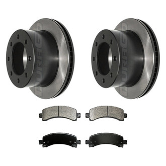 DuraGo® - Electrophoretic Coated Plain Rear Brake Kit with Ceramic Pads