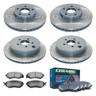 DuraGo® - Plain Front and Rear Brake Kit with Ceramic Pads