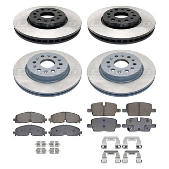 DuraGo® - Plain Front and Rear Brake Kit with Ceramic Pads
