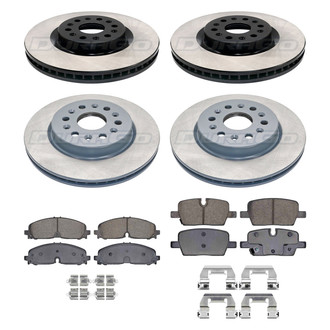 DuraGo® - 1-Piece Plain Brake Kit with Ceramic Brake Pads