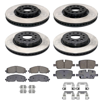 DuraGo® - 1-Piece Plain Brake Kit with Ceramic Brake Pads