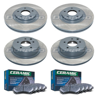 DuraGo® - Plain Front and Rear Brake Kit with Ceramic Pads
