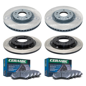 DuraGo® - Plain Front and Rear Brake Kit with Ceramic Pads