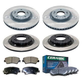 DuraGo® - Plain Front and Rear Brake Kit with Ceramic Pads