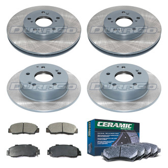 DuraGo® - Plain Front and Rear Brake Kit with Ceramic Pads