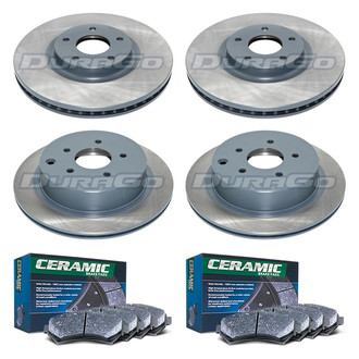 DuraGo® - Plain Front and Rear Brake Kit with Ceramic Pads