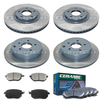 DuraGo® - Plain Front and Rear Brake Kit with Ceramic Pads