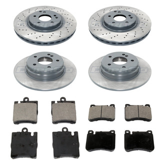 DuraGo® - 1-Piece Plain Brake Kit with Ceramic Brake Pads