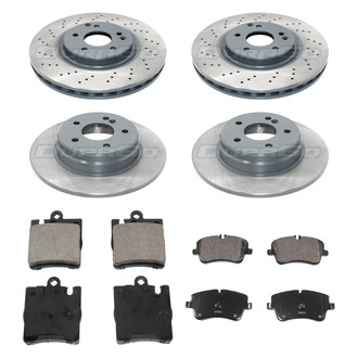 DuraGo® - Plain Front and Rear Brake Kit with Ceramic Pads