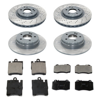 DuraGo® - Plain Front and Rear Brake Kit with Ceramic Pads