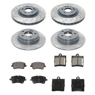 DuraGo® - Plain Front and Rear Brake Kit with Ceramic Pads