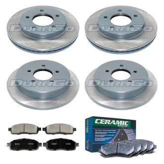 DuraGo® - Plain Front and Rear Brake Kit with Ceramic Pads