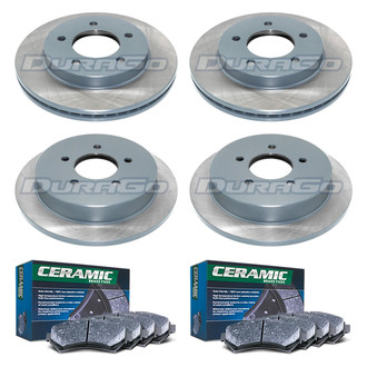 DuraGo® - Plain Front and Rear Brake Kit with Ceramic Pads