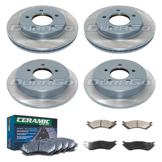 DuraGo® - Plain Front and Rear Brake Kit with Ceramic Pads