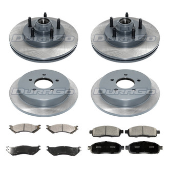 DuraGo® - Plain Front and Rear Brake Kit with Ceramic Pads