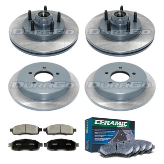 DuraGo® - Plain Front and Rear Brake Kit with Ceramic Pads