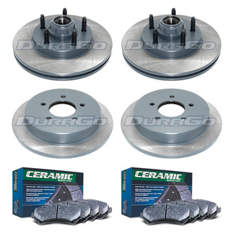 DuraGo® - Plain Front and Rear Brake Kit with Ceramic Pads