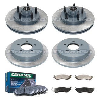 DuraGo® - Plain Front and Rear Brake Kit with Ceramic Pads
