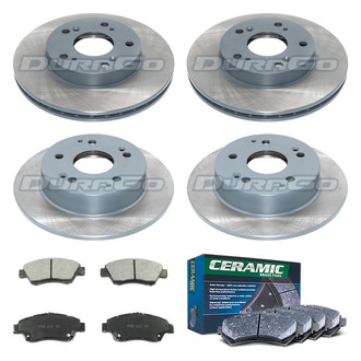 DuraGo® - Plain Front and Rear Brake Kit with Ceramic Pads
