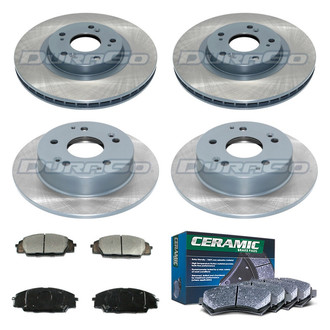 DuraGo® - Plain Front and Rear Brake Kit with Ceramic Pads