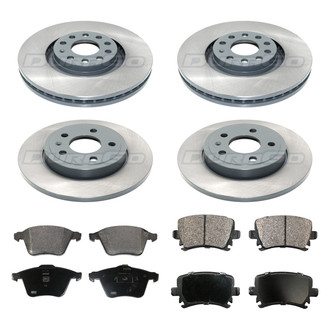DuraGo® - Plain Front and Rear Brake Kit with Ceramic Pads