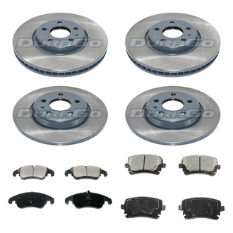 DuraGo® - Plain Front and Rear Brake Kit with Ceramic Pads