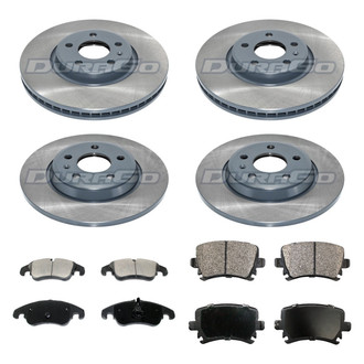 DuraGo® - Plain Front and Rear Brake Kit with Ceramic Pads