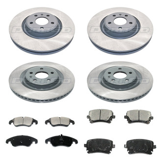 DuraGo® - Plain Front and Rear Brake Kit with Ceramic Pads