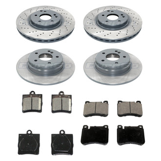 DuraGo® - Plain Front and Rear Brake Kit with Ceramic Pads