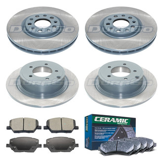 DuraGo® - Plain Front and Rear Brake Kit with Ceramic Pads