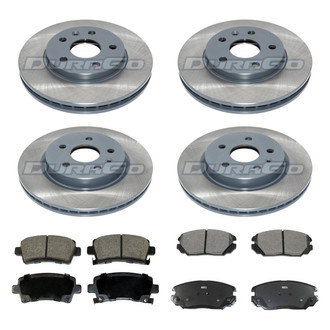 DuraGo® - Plain Front and Rear Brake Kit with Ceramic Pads