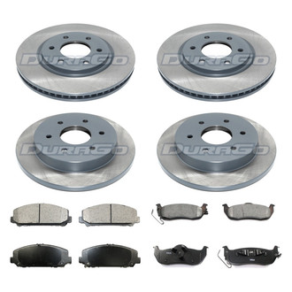 DuraGo® - Plain Front and Rear Brake Kit with Ceramic Pads